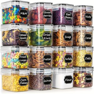 16pcs 27.05oz BPA-Free Food Storage Container Set with Labels & Marker - Leakproof, Microwave Safe for Kitchen Organization